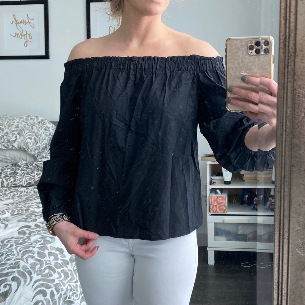 JCrew off the shoulder summer cotton top - Picture 4 of 4